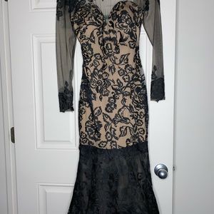 Nude & Black Prom Dress/Gala Dress
